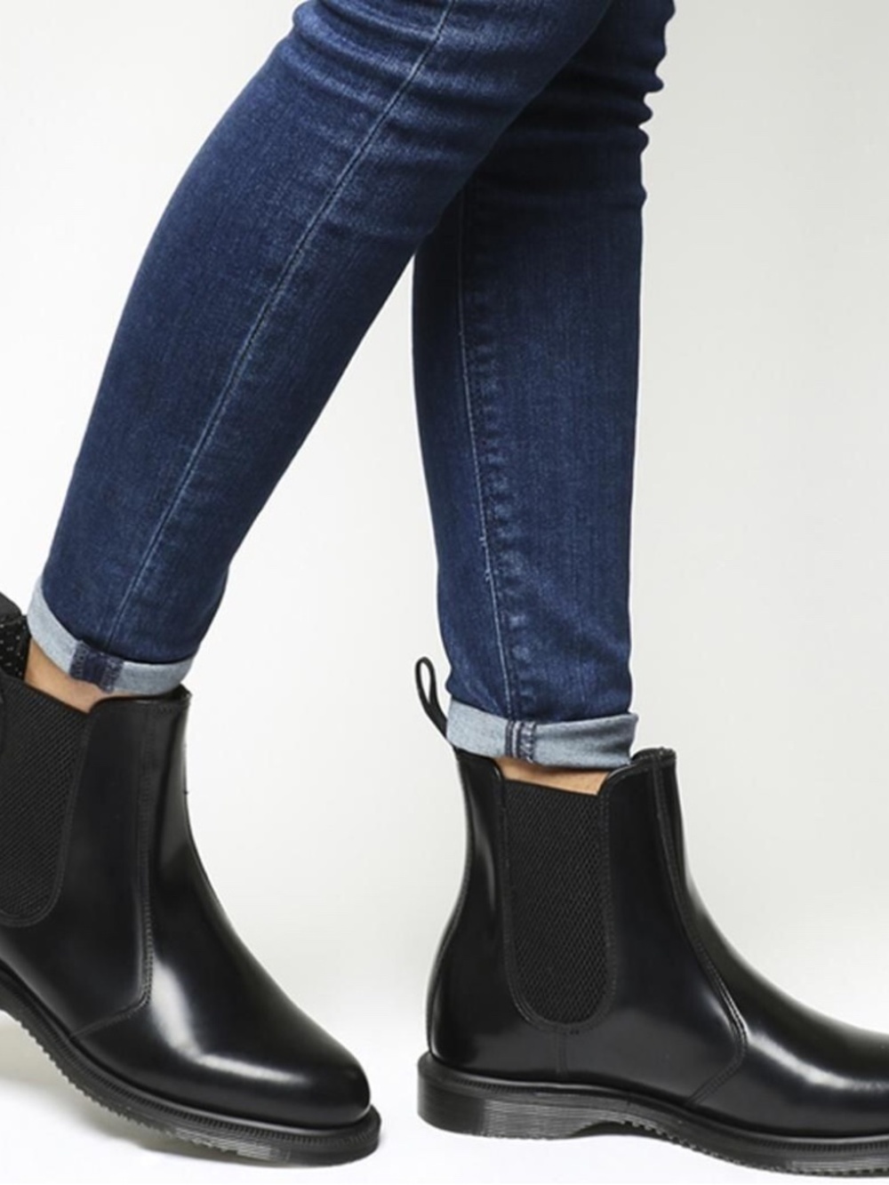 DR. MARTENS FLORA CHELSEA LEATHER BOOTS WOMEN'S  Size US 9/EU 41/UK 7